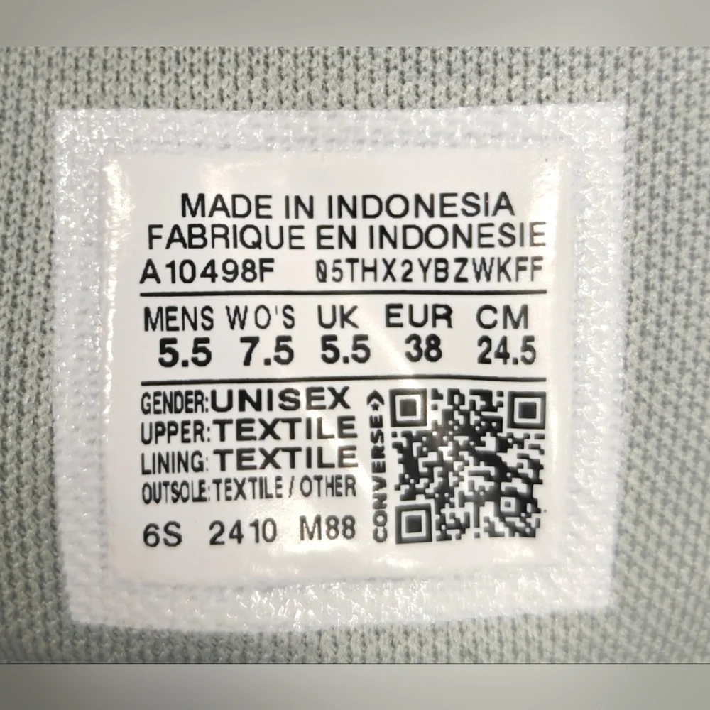 Converse Women's Chuck Taylor All Star Oil Slick Toe Cap Hi-Top Trainers Size7,5 - Picture 10 of 10